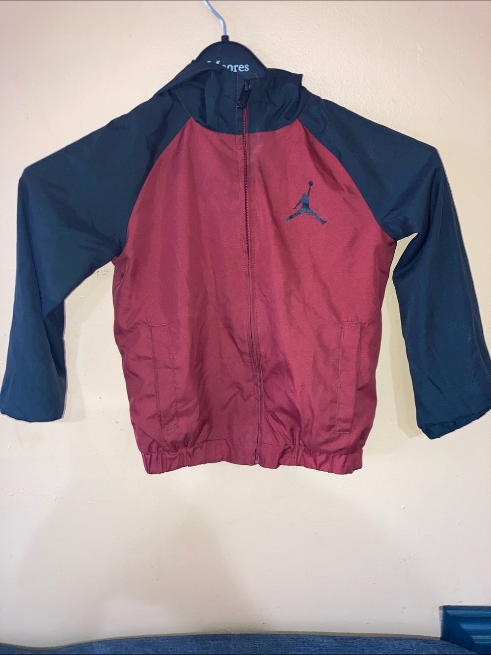 Jordan Kids' Red and Black Hooded Jacket